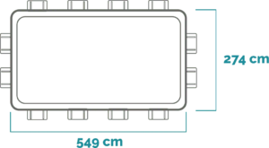 Dimenzije 26356NP XTR bazena