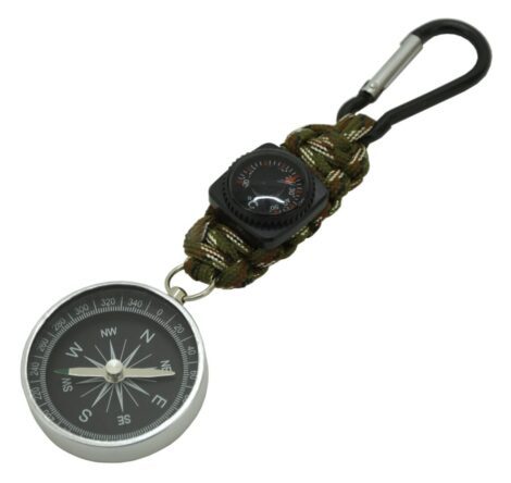 obesek, termometer, kompas